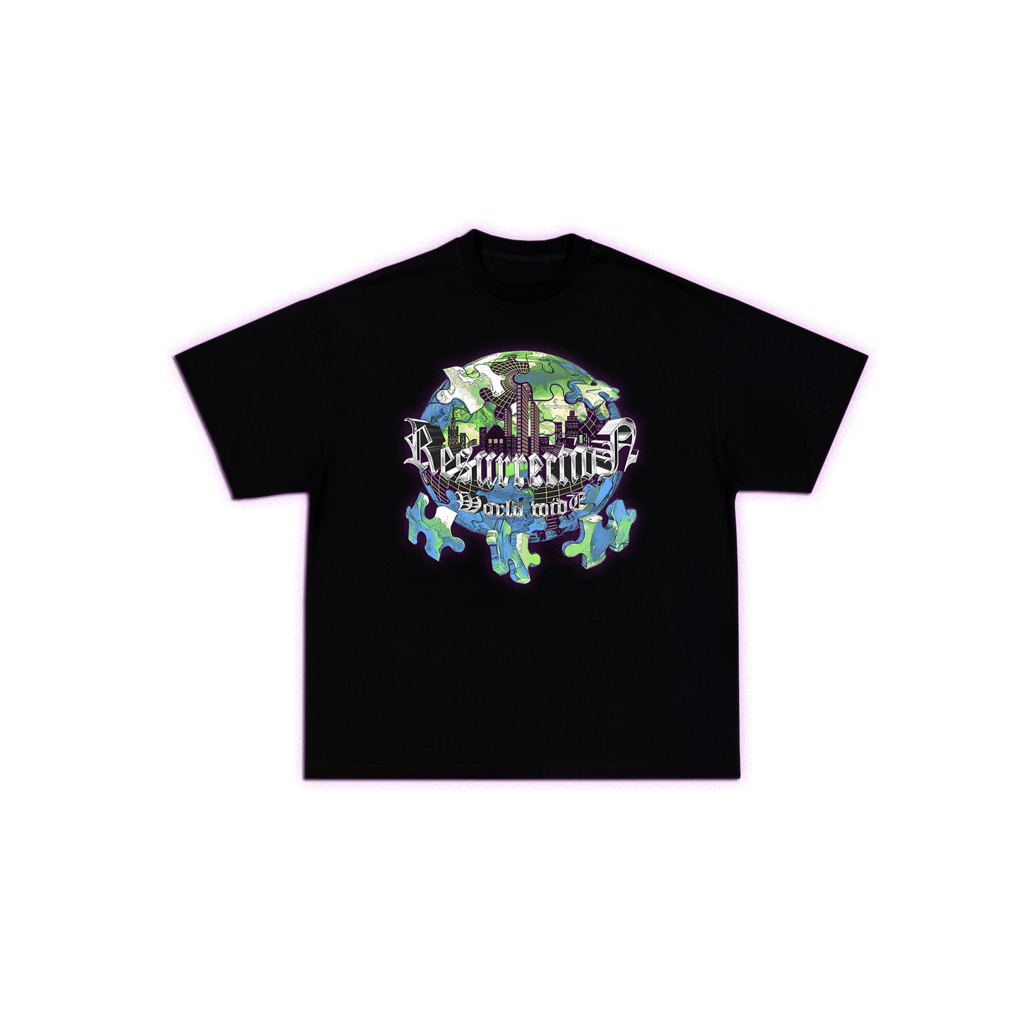 Remera oversize worldwide resurrection